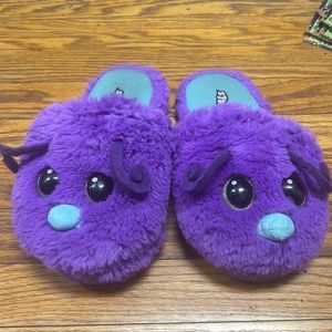 🦄$3 add on item🦄OR❤️5/$25❤️ HATCHIMALS | purple slip-on slippers girls sz 13-1